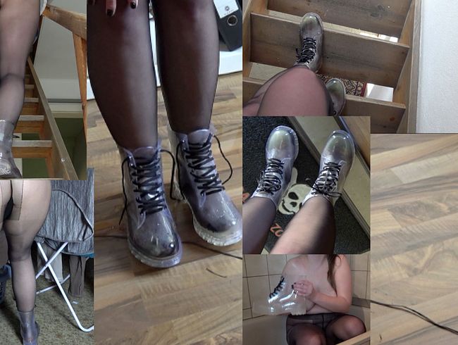 Viktoria Goo Porno Video: Vollgepi**te Gummistiefel